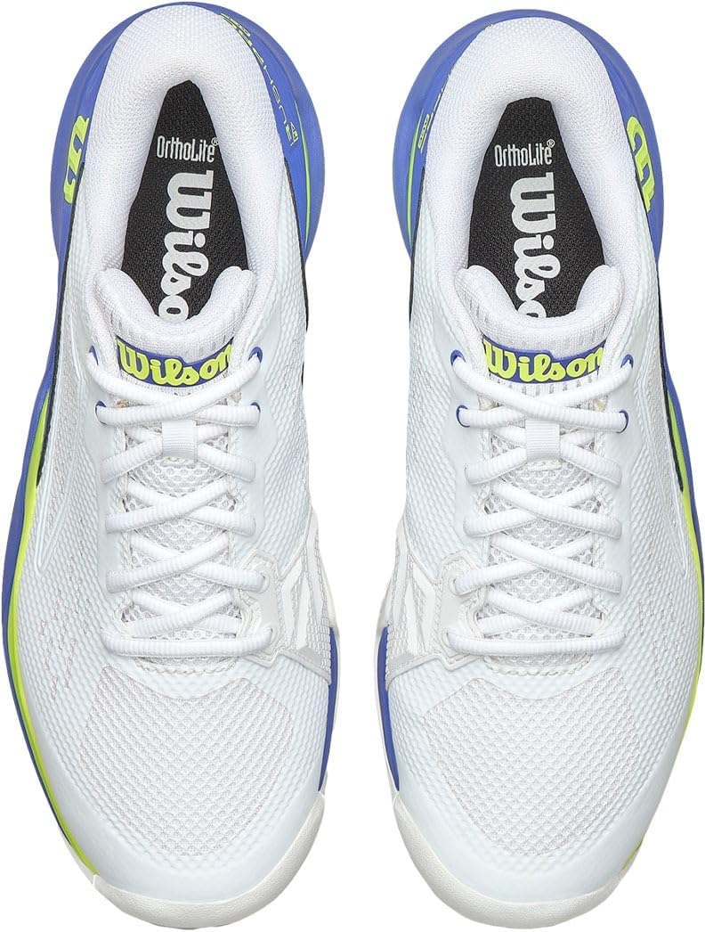 [ウイルソン] テニスシューズ RUSH PRO ACE メンズ White/Amparo Blue/Sfty Yell 27.0