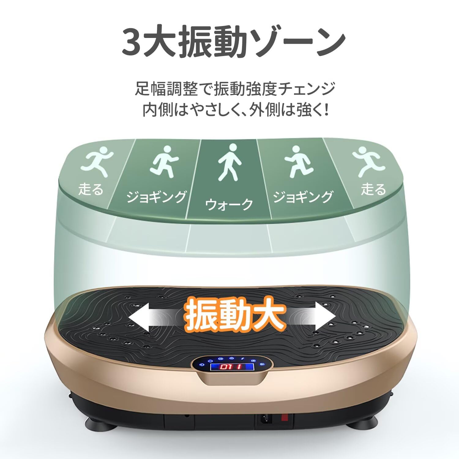 Amazon | AORTD 振動マシン 3D ぶるぶる振動マシーン 120段階調節 静音