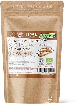 Organic Cordyceps Sinensis Mushroom Extract - 100g Powder - EU Grown - 30% Polysaccharides - Dual Extracted - Zero Additives 100g Powder Pouch