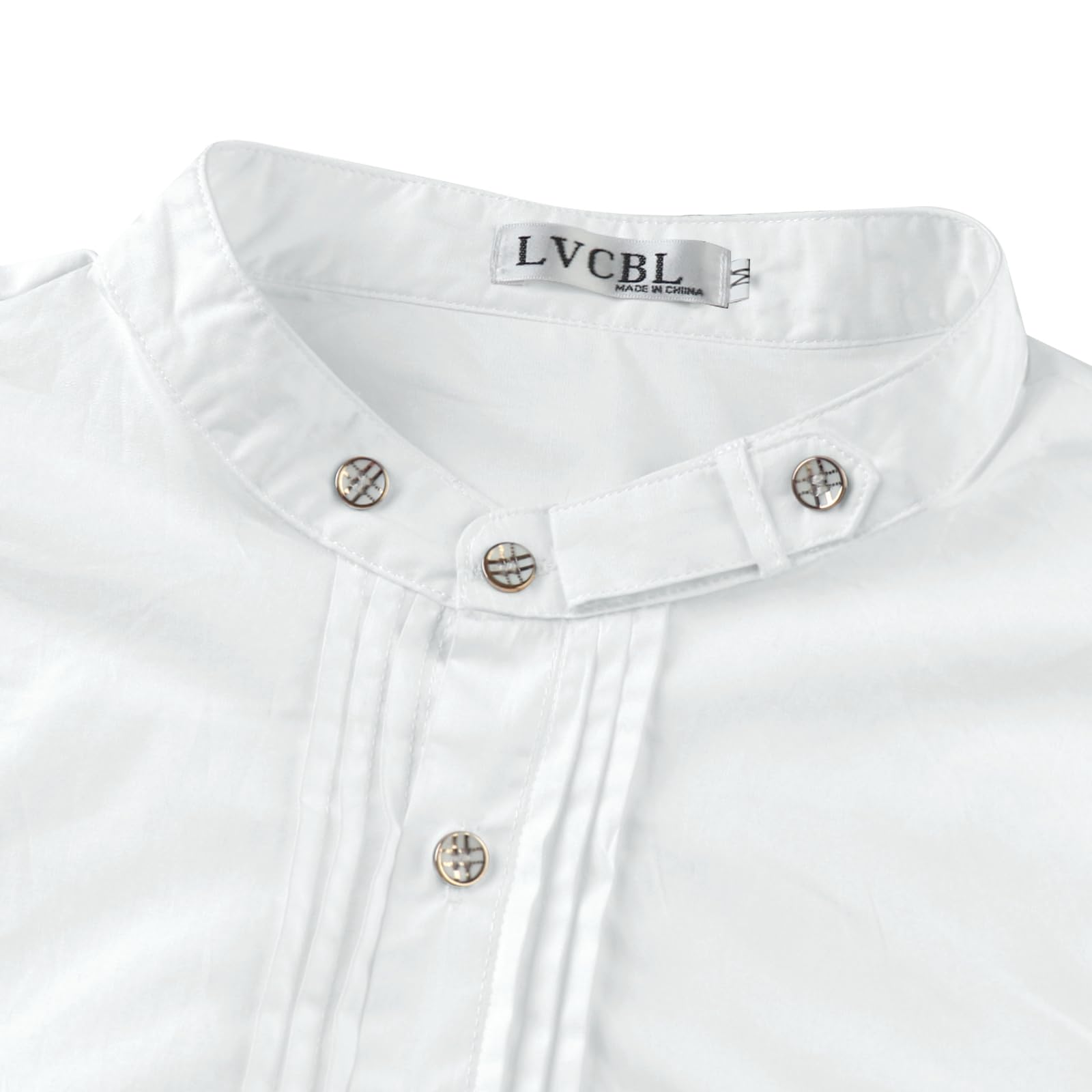 LVCBL Hemd Herren Langarm Trachtenhemd Oktoberfest Baumwolle Henley Hemd | Baumwolle mit Leinen, atmungsaktiv und weich, ideal als Trachtenhemd, Freizeithemd oder Oktoberfest Hemd für Herren