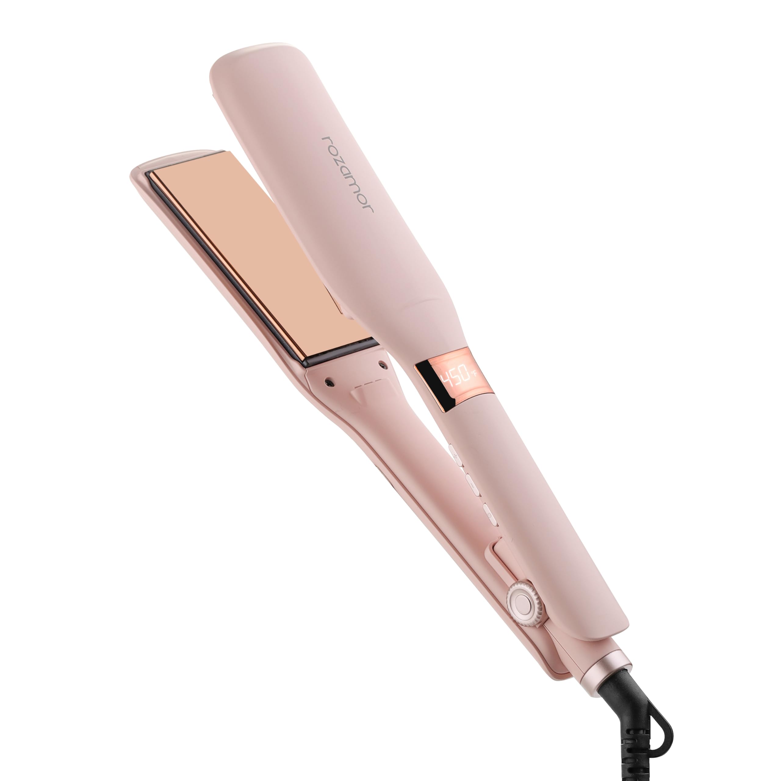 Plancha plana de titanio de 1.7 pulgadas con calor instantáneo para todo tipo de cabello | Plancha plana de doble voltaje para via