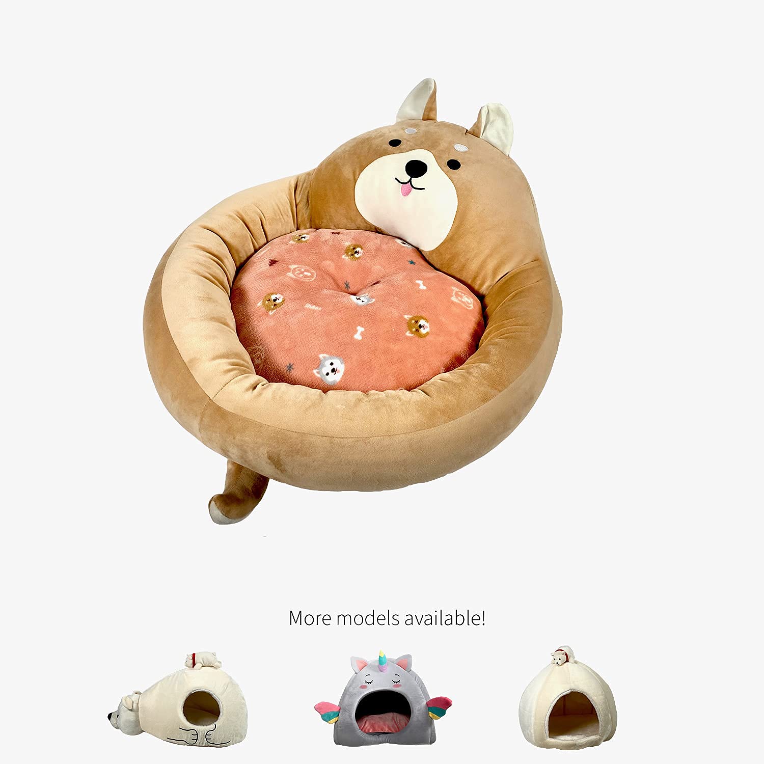 Creative Pets Shibax Dog Pet Bed, Dog Cats Bed, Comfortable Material, Small Dogs and Cats, Cute Pet Bed, Indoor Pet House Bed, Warm Cat Bed, Cute Funny Pet Bed(INCOMPLETE)