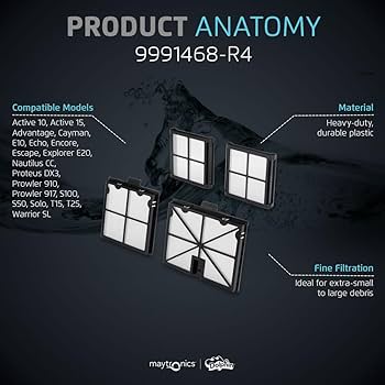 Amazon.com: Dolphin Genuine Replacement Part — Fine Filter Panels