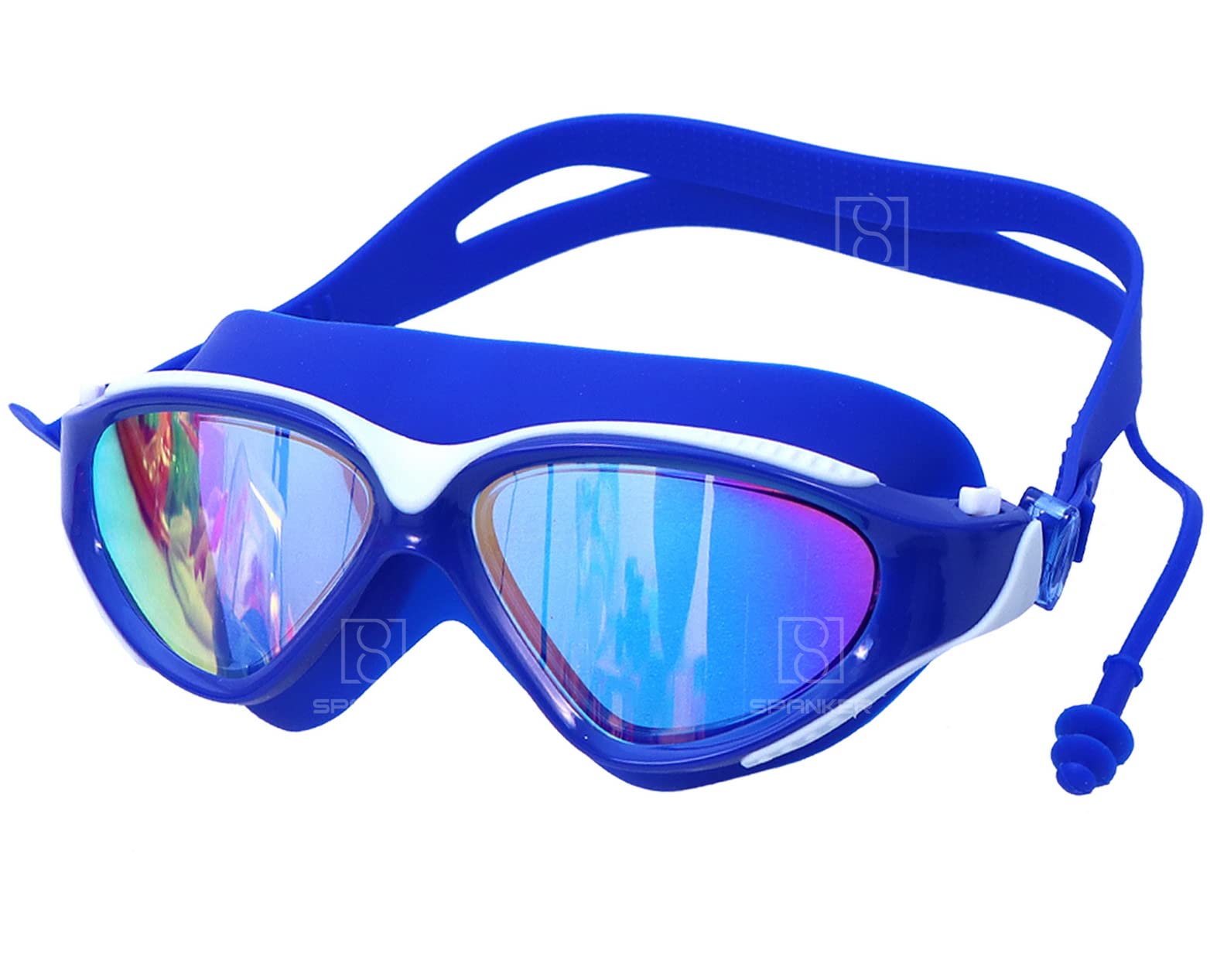 Spanker Professional Anti Fog No Leaking UV Protection Wide View Swim Goggles For Women Men Adult (1 Pc) Blue White/Yellow SSTP (B09ZDZ2MWP) Amazon Price History, Amazon Price Tracker