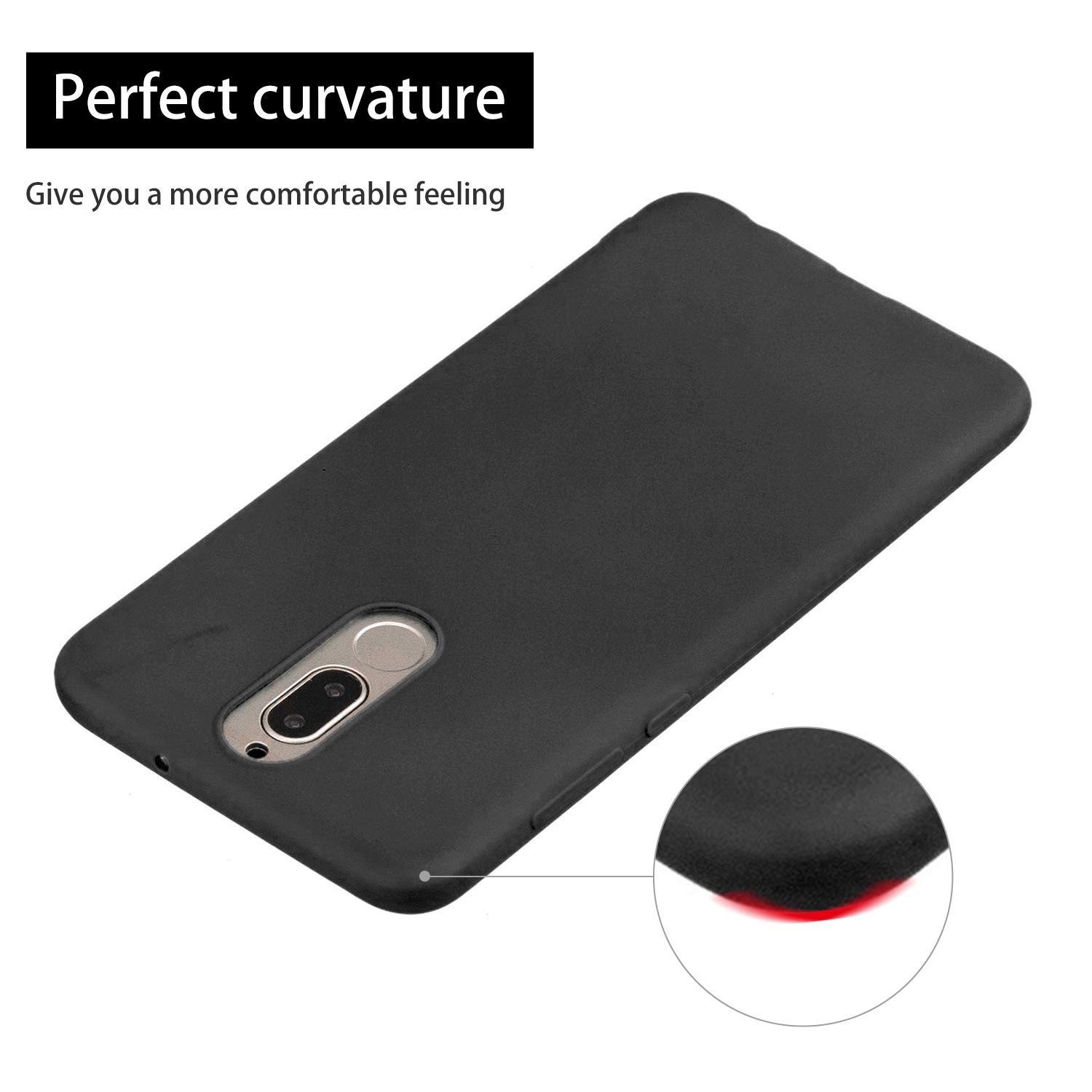 cuzz Custodia Compatibile con Huawei Nova 3i / P Smart Plus+(Film di Vetro temperato)Silicone TPU Cover Morbida Protettiva Custodia Ultra Sottile
