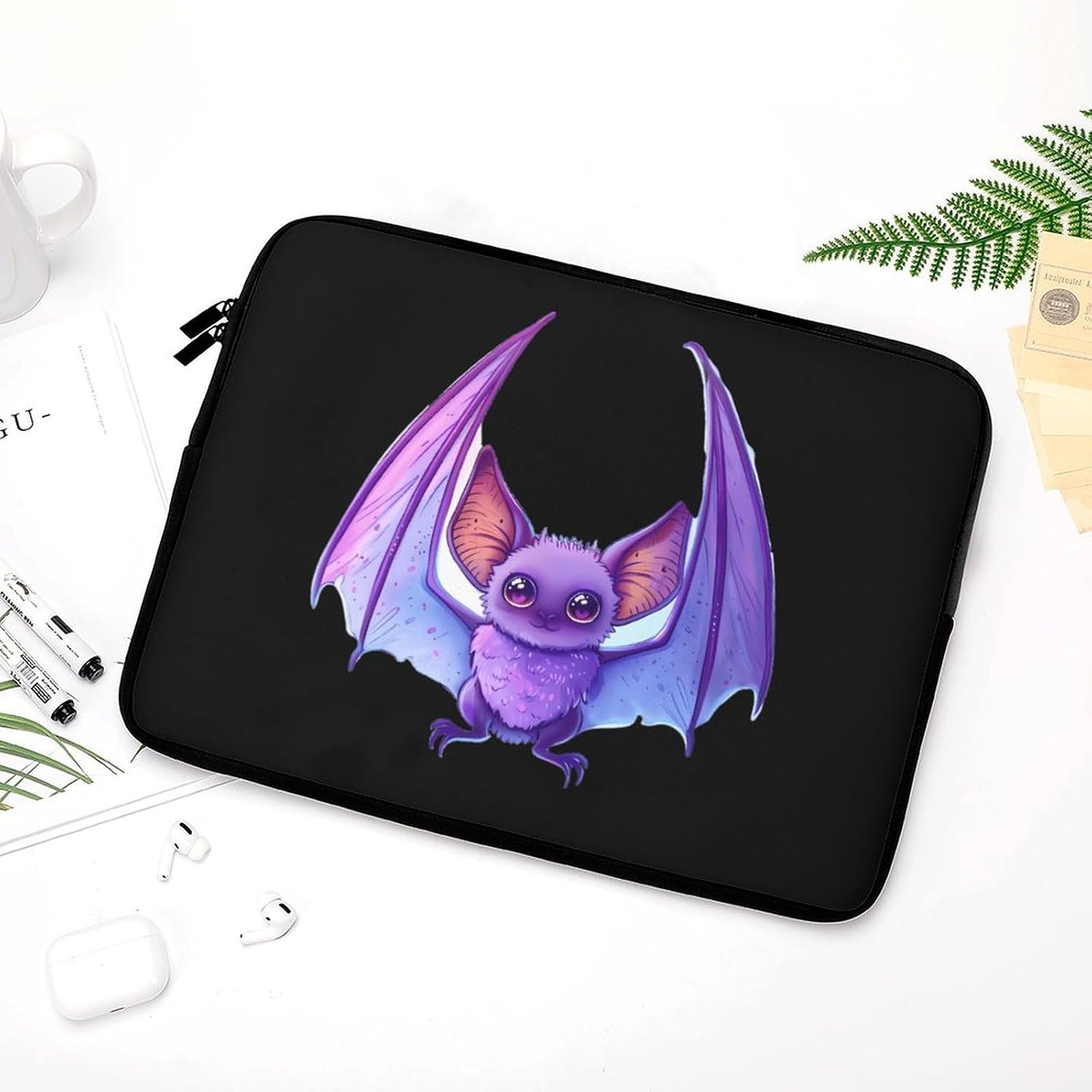 Purple Bat Funny Laptop Sleeve Case Lightweight Computer Carrying Bag Briefcase 10 Inch/12 Inch/ 13 Inch/15 Inch/17 Inch image 5