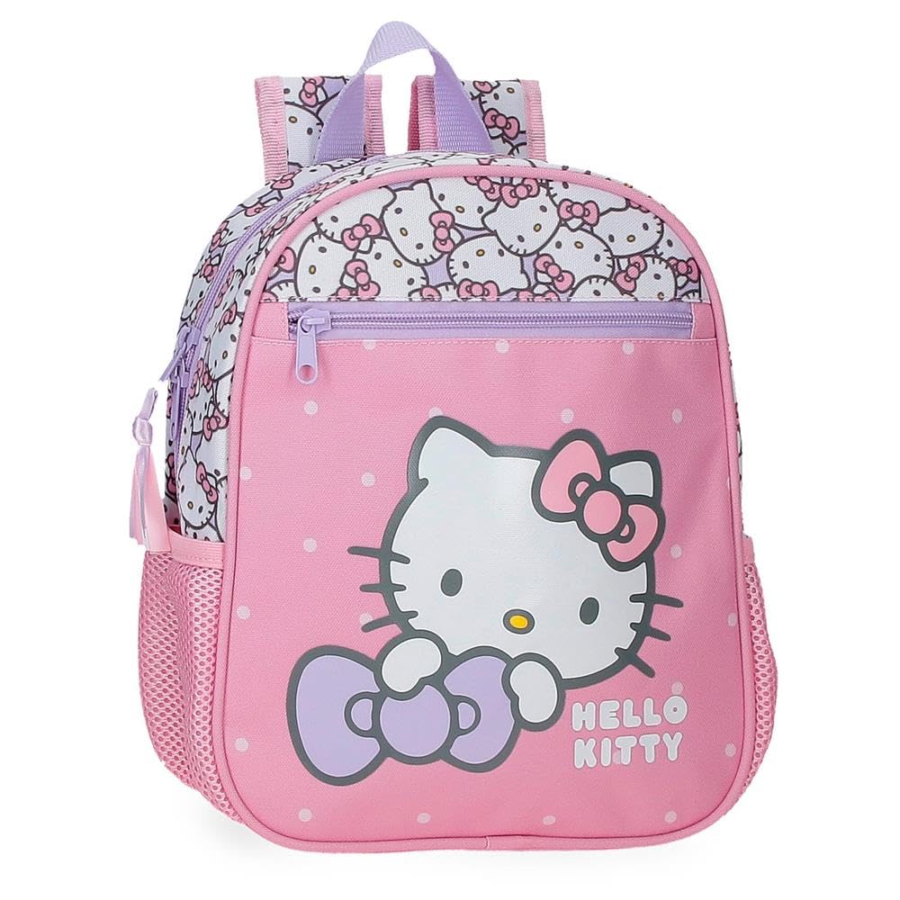 Hello Kitty My Favourite Bow Mochila Preescolar Adaptable a Carro Rosa 23x28x10 cms Poliéster 6,44L