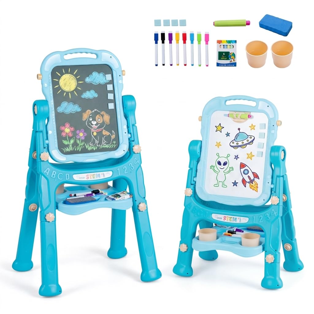 Maxmass 4 in 1 Kids Art Easel Children Double Side Easel (Green)