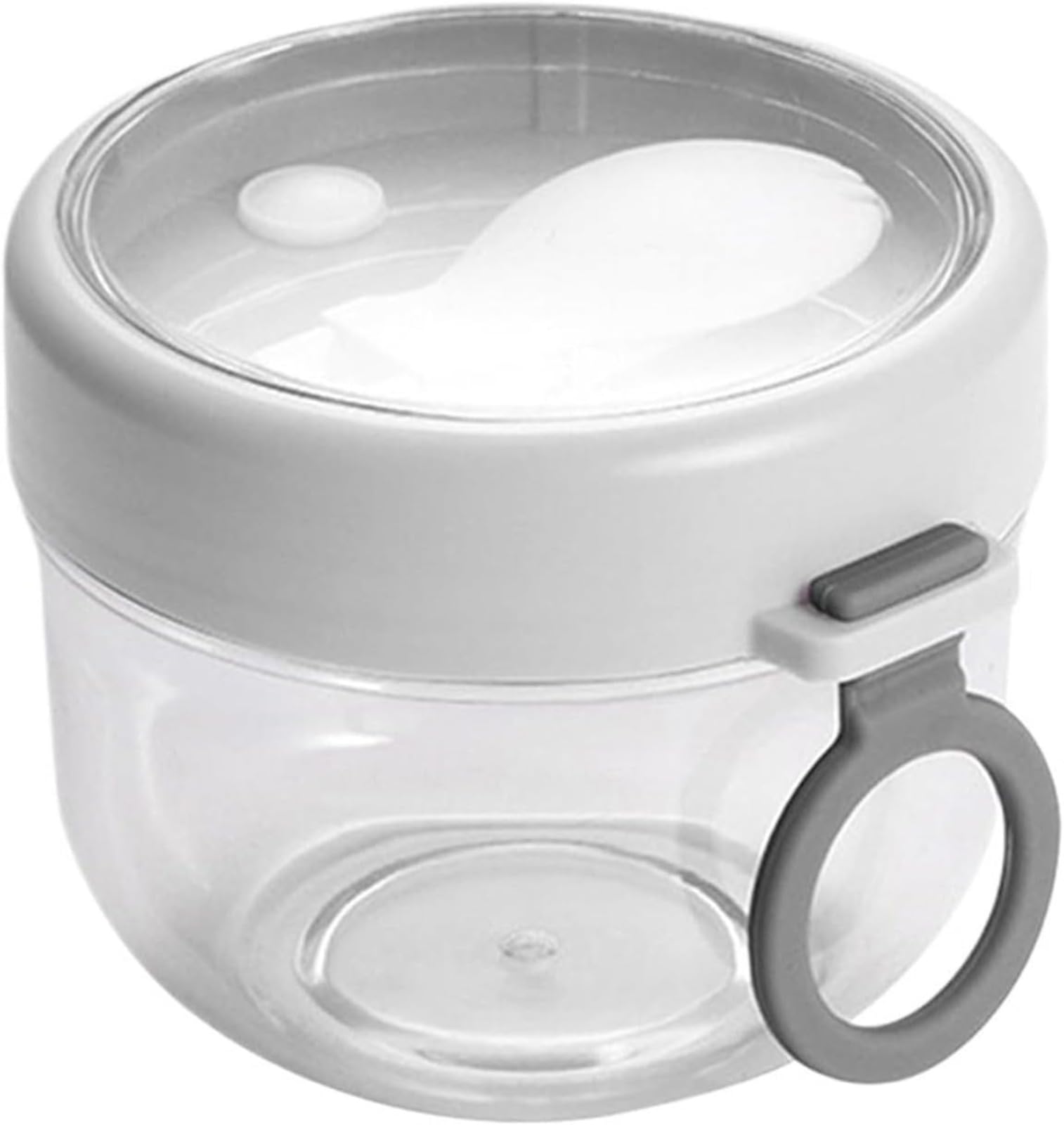 BKONGNAVU 600ml Overnight Oat Containers,with Lids and Spoons,Plastic Portable Leakproof Cereal Cups,for Food Storage,Reusable Yogurt Breakfast On the Go Cups Oatmeal Jars Snack Containers