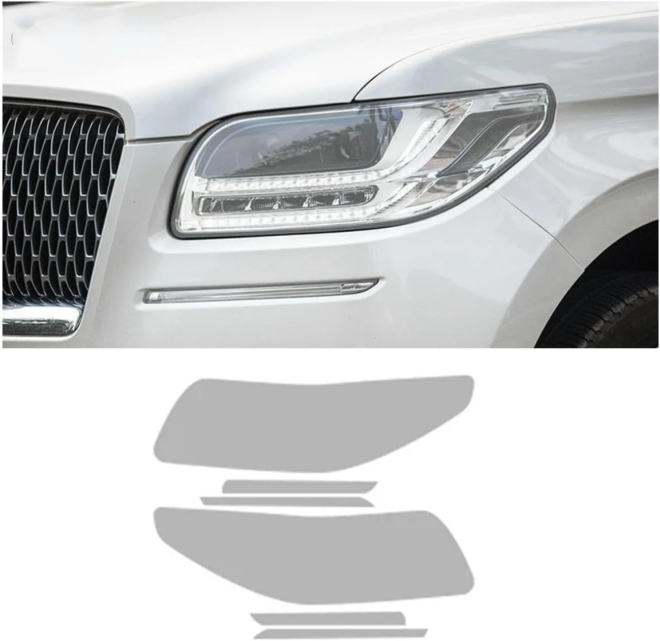 SamLng Car Front Light Film For Navigator 2018-2024 Headlight Protection Sticker Car Front Headlamp Protection film car Lights Film headlight anti-scratch Non-Yellowing protective film
