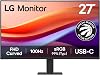 Monitor LG 27U421A-B Curvo de 27" Full HD (1920 x 1080), 100Hz, 5ms, HDR10, sin bordes en 3 lados, Switch, HDMI, USB Tipo-C con carga de 15W, base inclinable delgada, color negro (Reacondicionado) 1