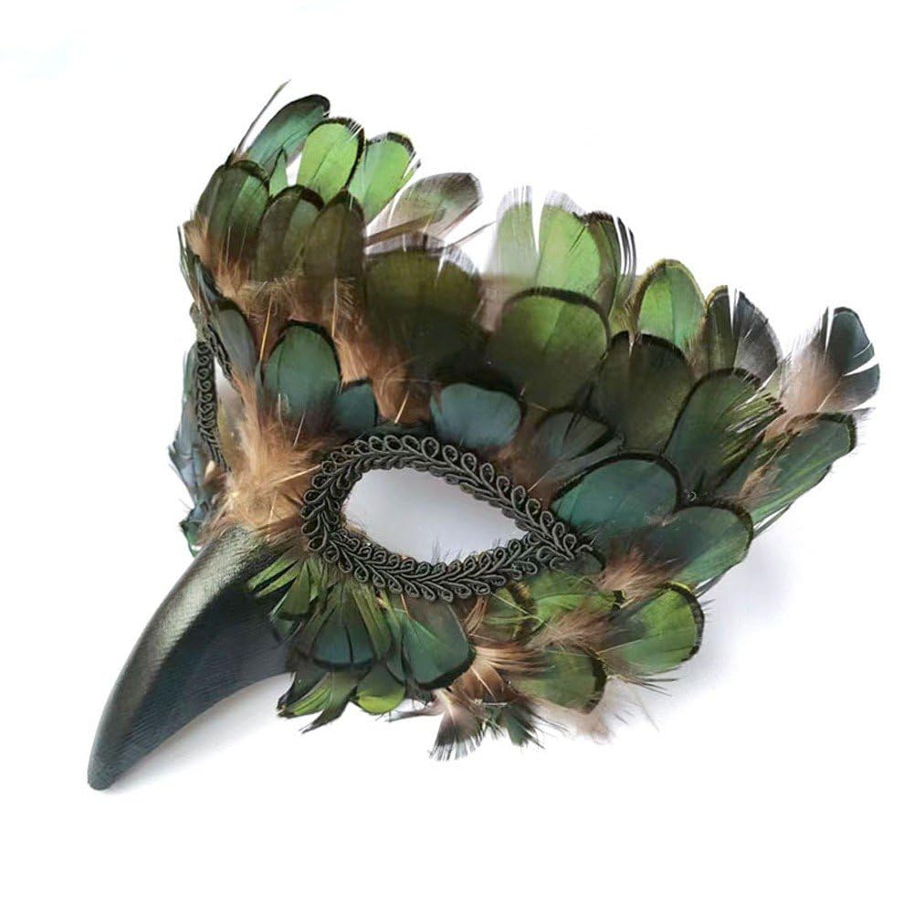 AOKWAWALIY Demi Visage Masque Oiseau Masque Aigle Mascarade Pu Animal Costume Cosplay Oiseau Pour Halloween Mascarade Cosplay Fun Party