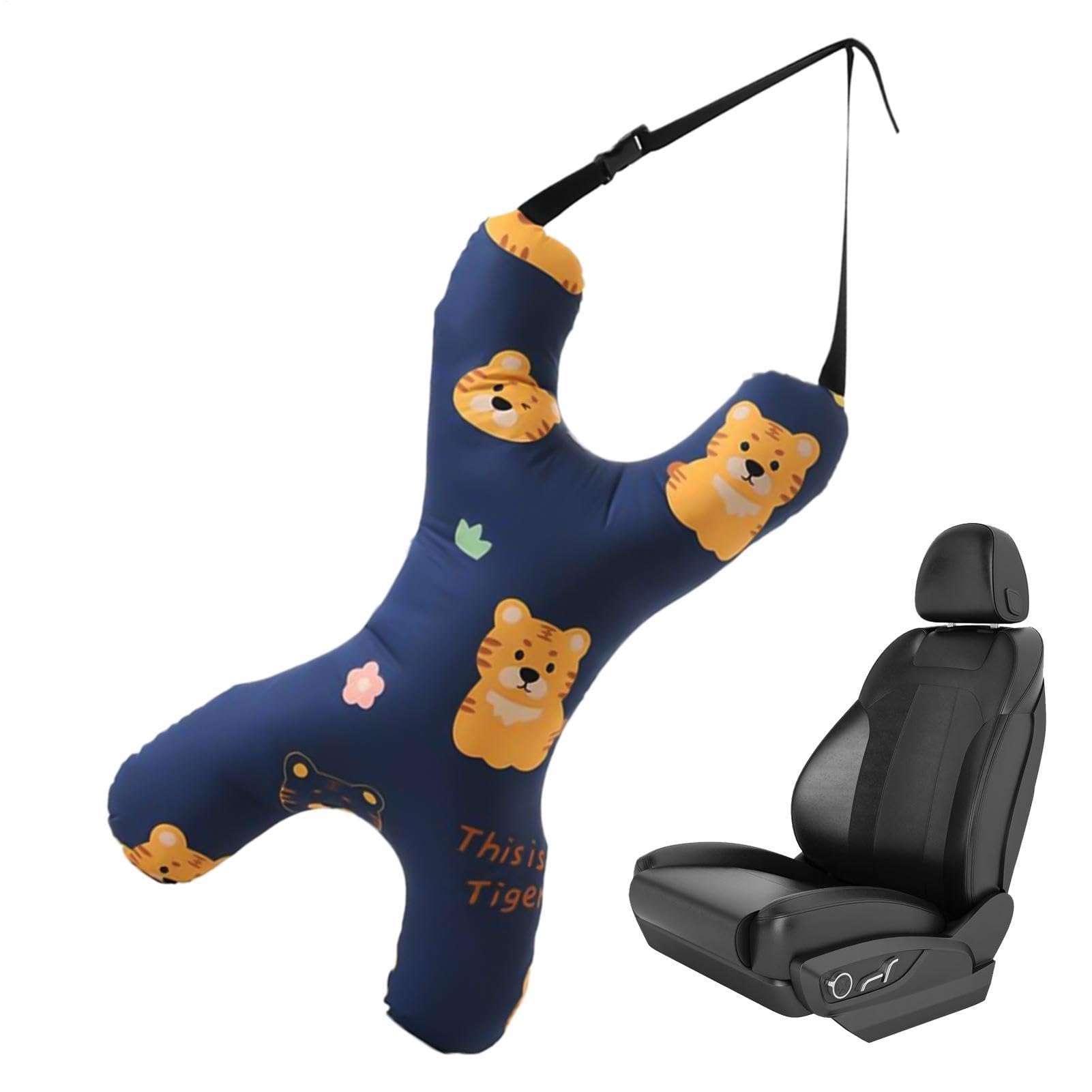 Almohada de coche para niños en forma de H, cojín de apoyo para el cuello