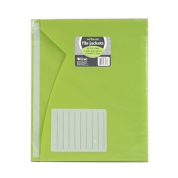 Amazon.com : C-Line Write-on Poly File Jackets, Lime Green