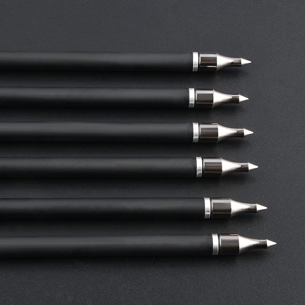 wolfman 12 Stück 30 Zoll Carbon-Pfeile, Innen-Durchmesser 6,2 mm, Geradheit +/-0,006 Zoll, Spine 500, inkl. 6 Pfeilspitzen für Jagd im Freien und Zielschießübungen