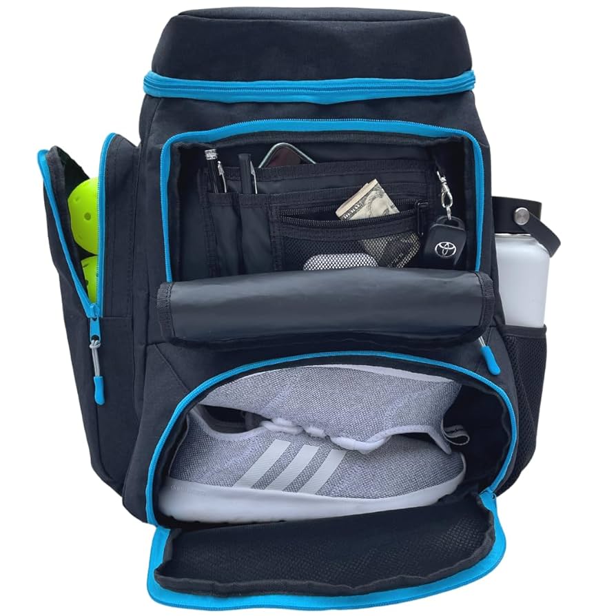 PBAW Pickleball Backpack for Men and Women - Fits 2 to 4