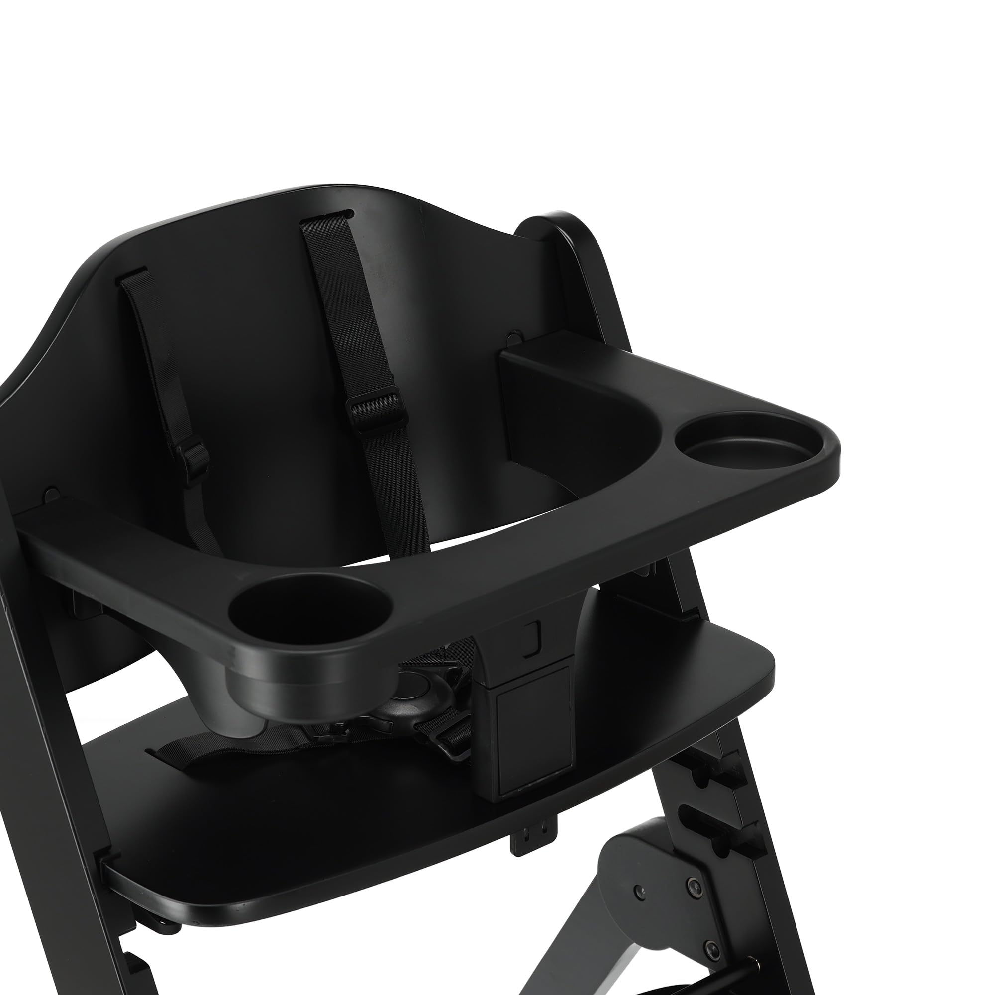 Deryan Odin Chaise Haute évolutive 3en1, Pour Bébé Ergonomique, 0 à 4 ans, Inclinable, Pliable, Avec Hauteur réglable, Repose-Pieds, Plateau Amovible, Chaise Enfant Pliable dès la Naissance, Noir