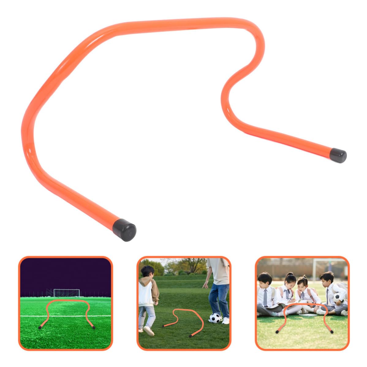 Hemobllo Vallas Desarrollo Entrenamiento Naranja de Plástico Agilidad de Abs para 4 Piezas, Ideales Deportivo y Práctica de Fútbol para Fiesta Futbol Decor