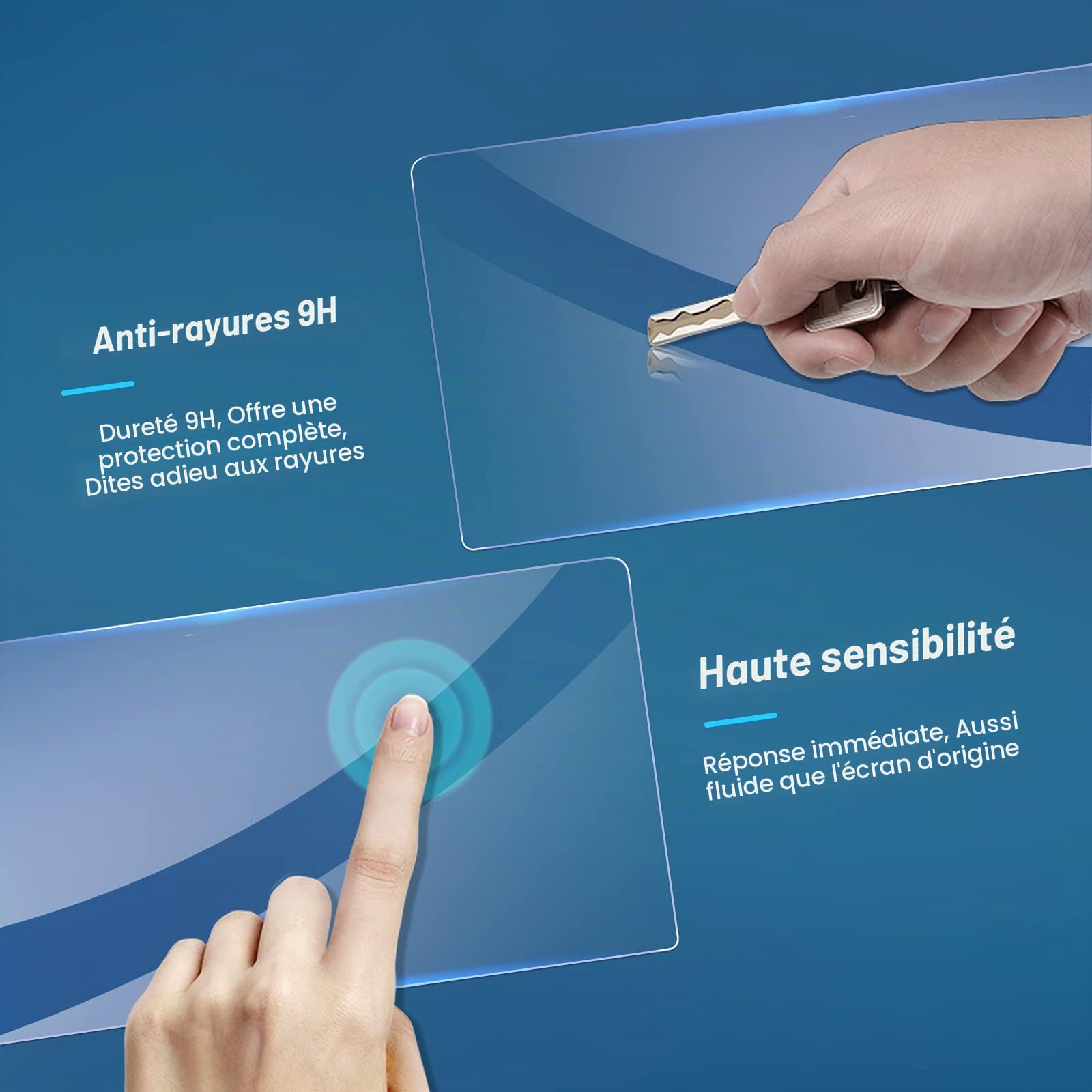 GAFAT 2013-2020 Tesla Model S Model X 17" Protection d'Écran en Verre Trempé pour Modol S Model X Touchscreen, Résistant aux Chocs, 9H Anti-Rayures
