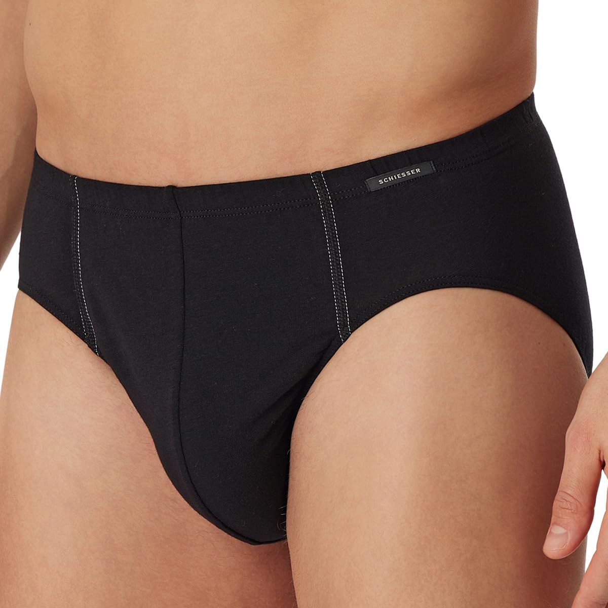 Schiesser Supermini - Calzoncillos para hombre (6 unidades, 6 unidades, talla S, M, L, XL, XXL), color negro o blanco