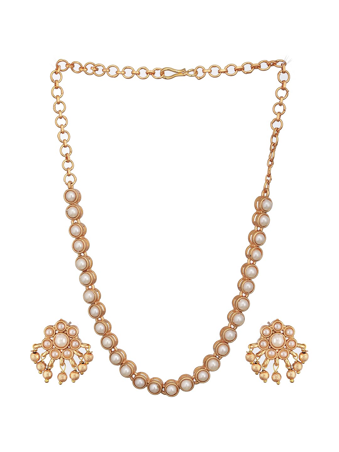 SARAF RS JEWELLERY- Faux Pearl Beaded Minimal Dailywear Necklace Jewellery Set (B0DBQRQXT2) Amazon Price History, Amazon Price Tracker