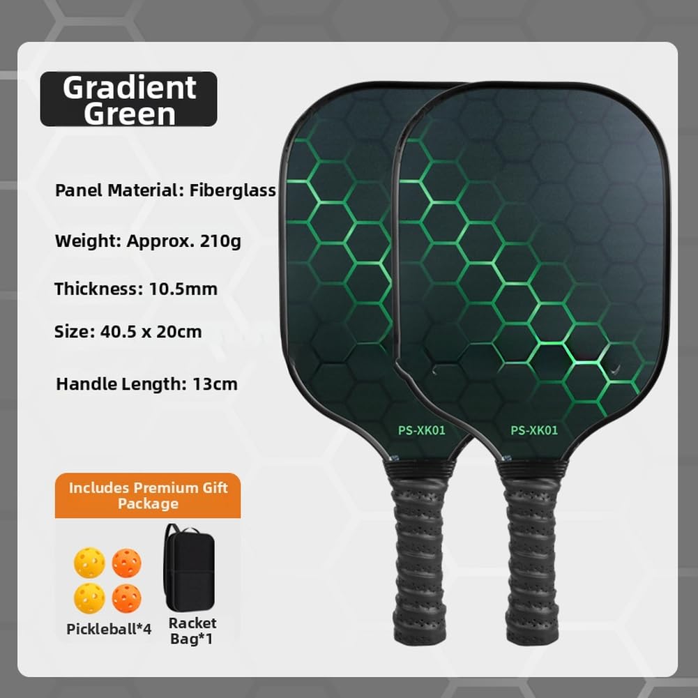 Set Pickleball di 2 Racchette + 4 Palline Set Pickleball di 2