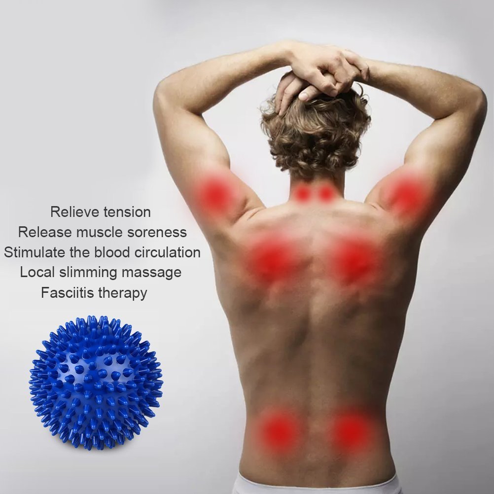 Pedimend kolczasta piłka do masażu (4 szt.) – terapia punktu wyzwalania mięśniowo-powięziowego i zwiększona mobilność – fizjoterapia głęboko tkanka o wysokiej gęstości – kula do masażu mięśni – unisex