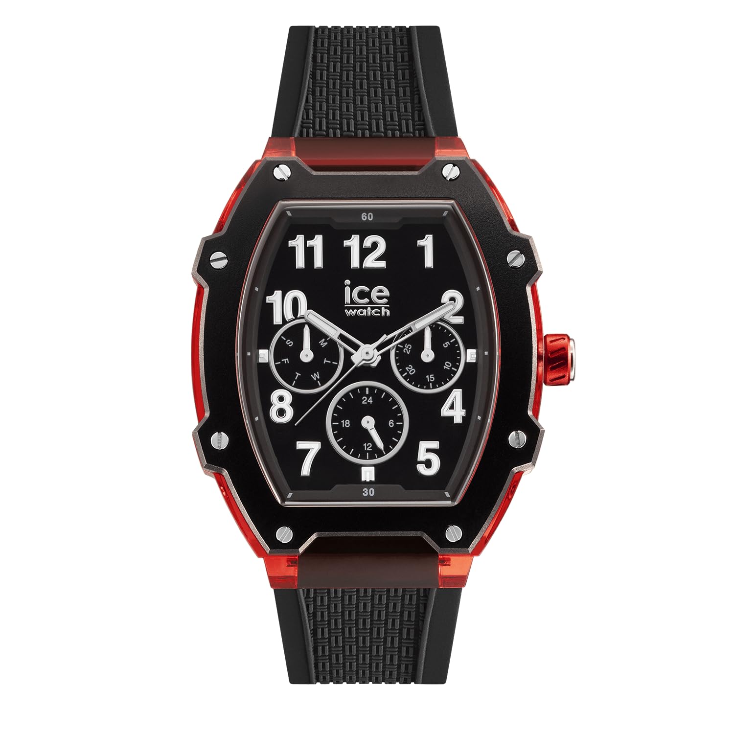 ICE-WATCH - ICE boliday Black red - Men's Wristwatch with Silicon Strap - 023316 (Medium)