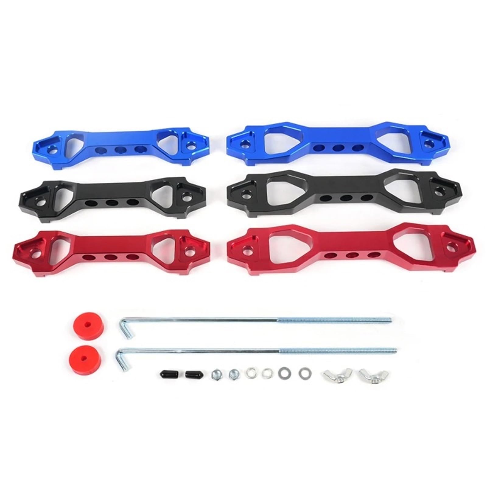 Wspornik Mocowania Silnika Uchwyt mocujący akumulator samochodowy EK EG aluminiowy klips Tiy do zestawu 140 mm/190 mm(Short Red)