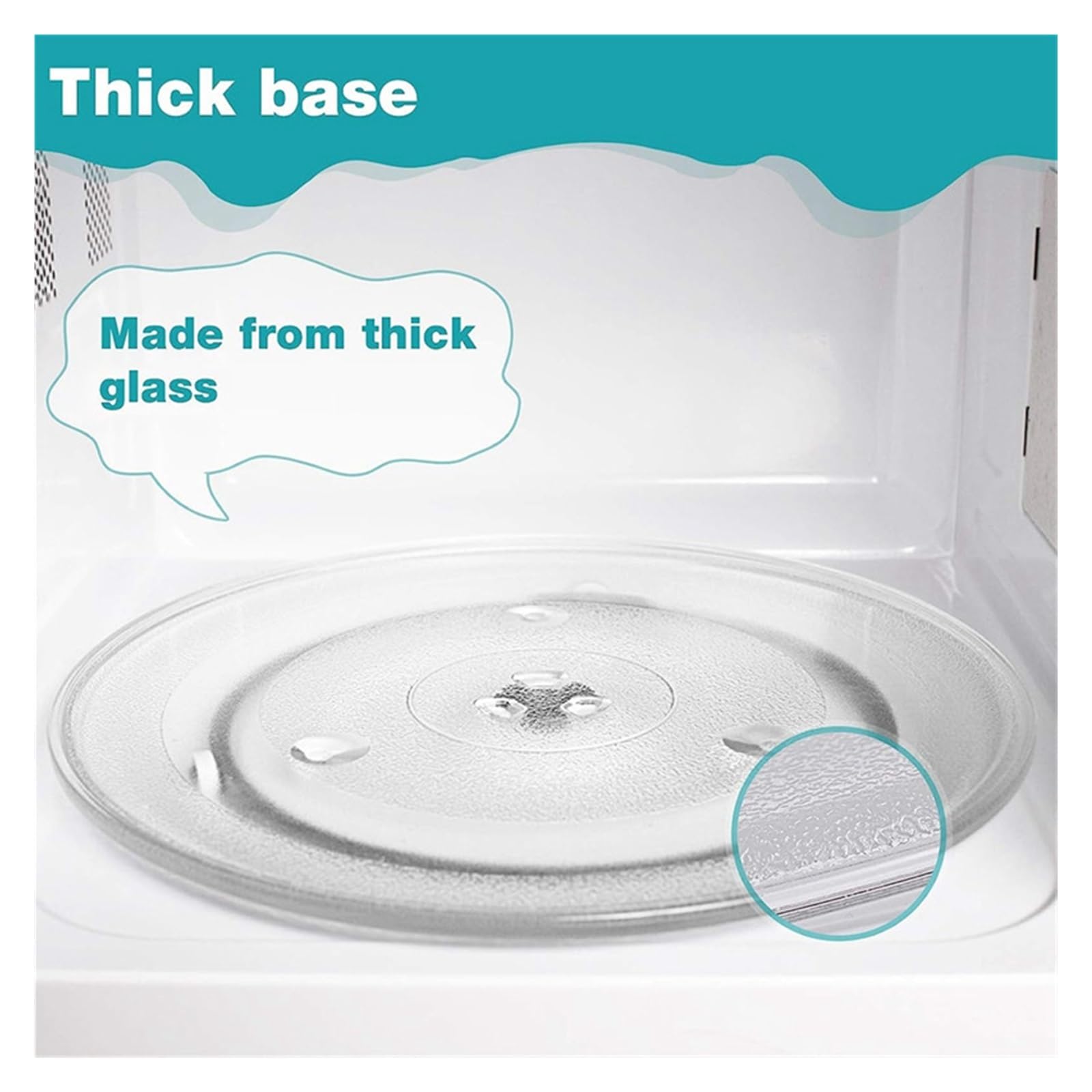 Plato Giratorio For Microondas, Placa De Vidrio, Accesorios De Bandeja De Vidrio De Repuesto Con Parte Inferior En Y De 12,5 Pulgadas For Horno Microondas