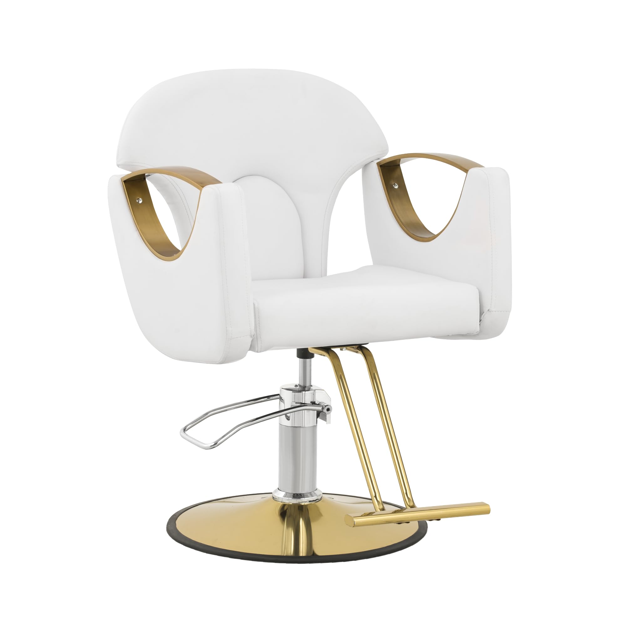 Physa Sillón de Peluquería con Reposapiés y Altura de Asiento de 53-64 cm para hasta 180 kg Blanco Sillón de barbería Silla de peluquería Silla de barbería