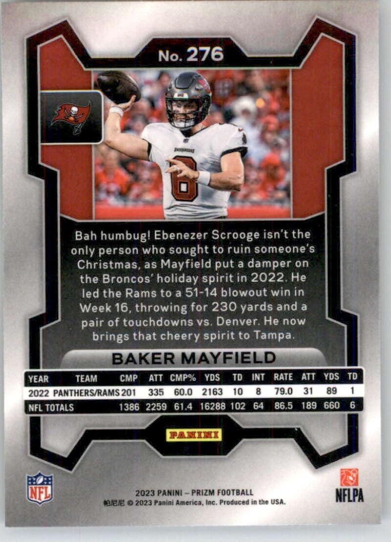 2023 Panini Prizm #276 Baker Mayfield Tampa Bay Buccaneers NFL Football Base Trading Card