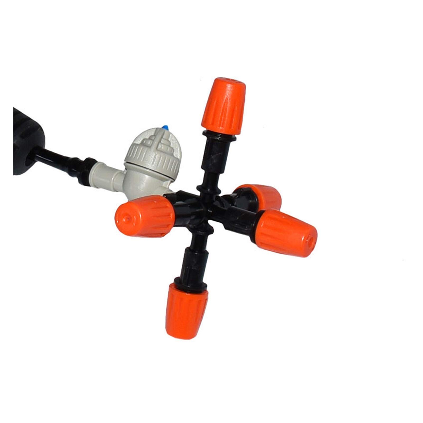 Gartensprinkler Bewässerungssprüher 5 Sätze von Kreuz-Zerstäubungsdüsen, Anti-Tropf-Nebeldüsen, Wasserspray zum Garten im Freien Terrasse Nebelsystem
