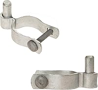 Vista 3 de Dailydanny 2 Pack Chain Link Fence Frame Gate Post Male Hinge with Bolts and Nuts (2-3/8 Inch)