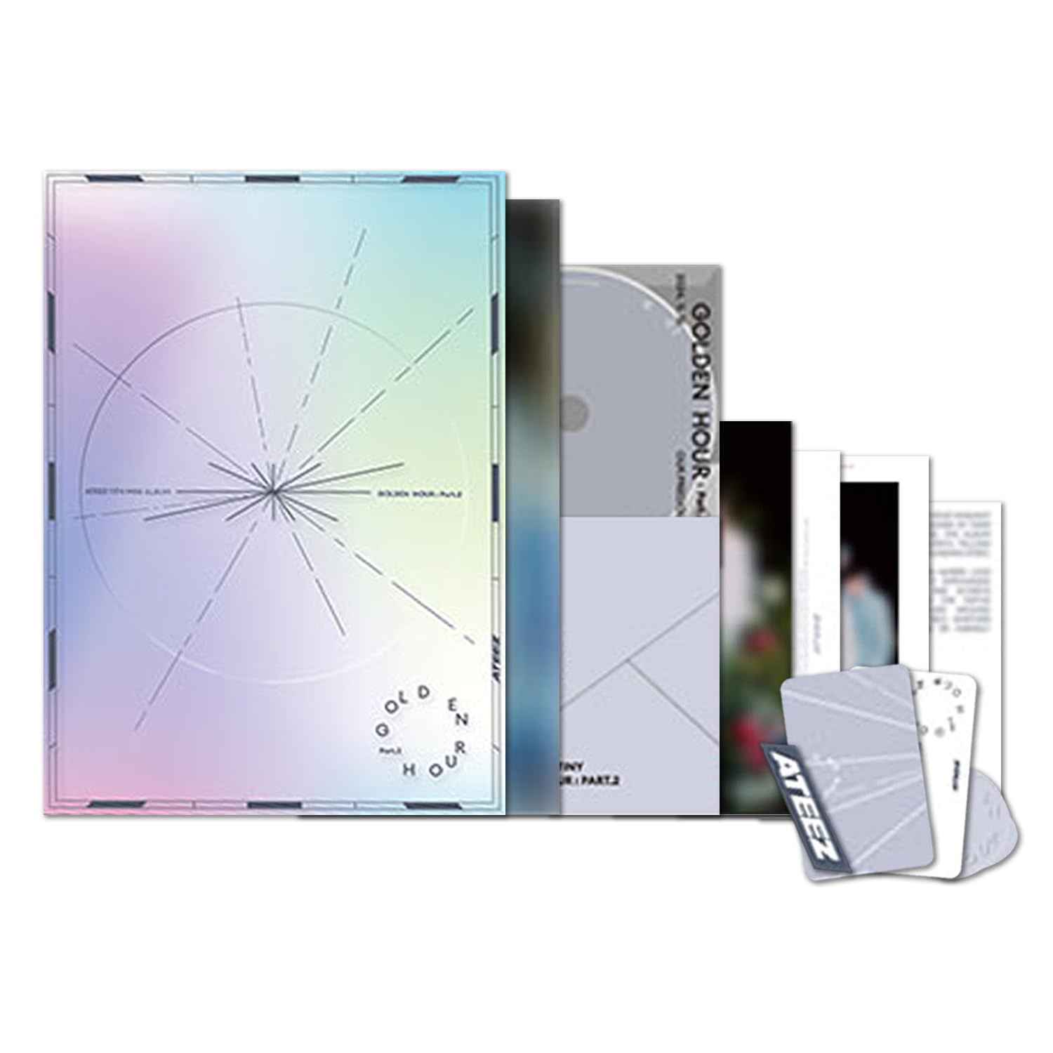 11th Mini Album [GOLDEN HOUR : Part.2] (TO Ver.) Photobook + Logo Sticker + Ornament + Photocard + Disc + Textcard + Postcard + Folded Poster + 2 Pin Badges + 4 Extra Photocards