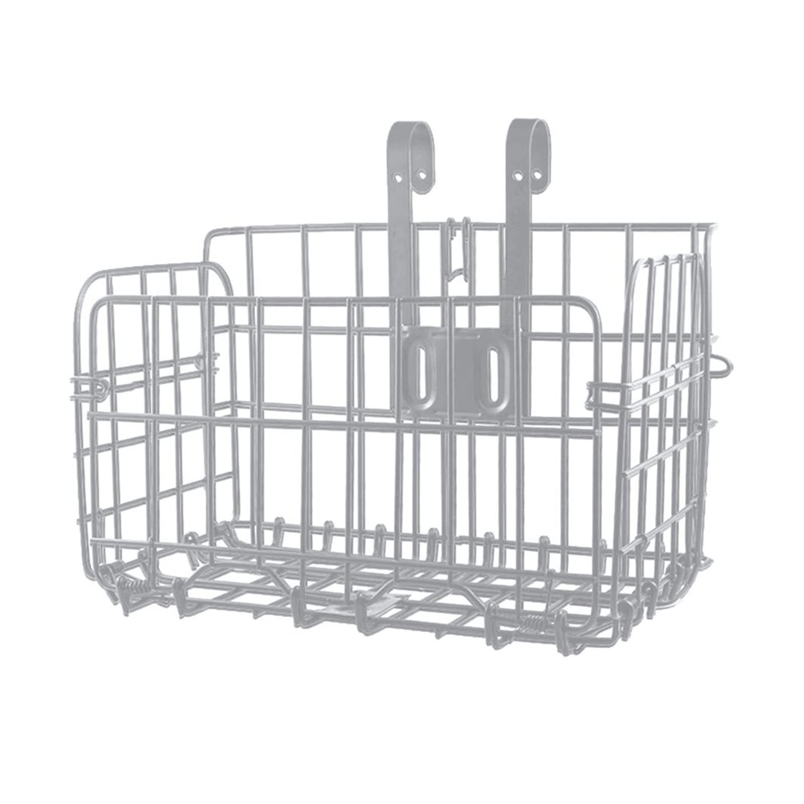 Składany czarny metalowy koszyk przednia kieszeń z tyłu wiszącego kosza na rower górski składany pojemnik na rower (Color : Svart, Size : One Size)
