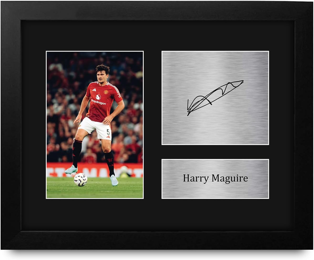 HWC Trading Harry Maguire Framed Gifts Printed Signed Autograph Picture for Fans and Supporters - US Letter Size