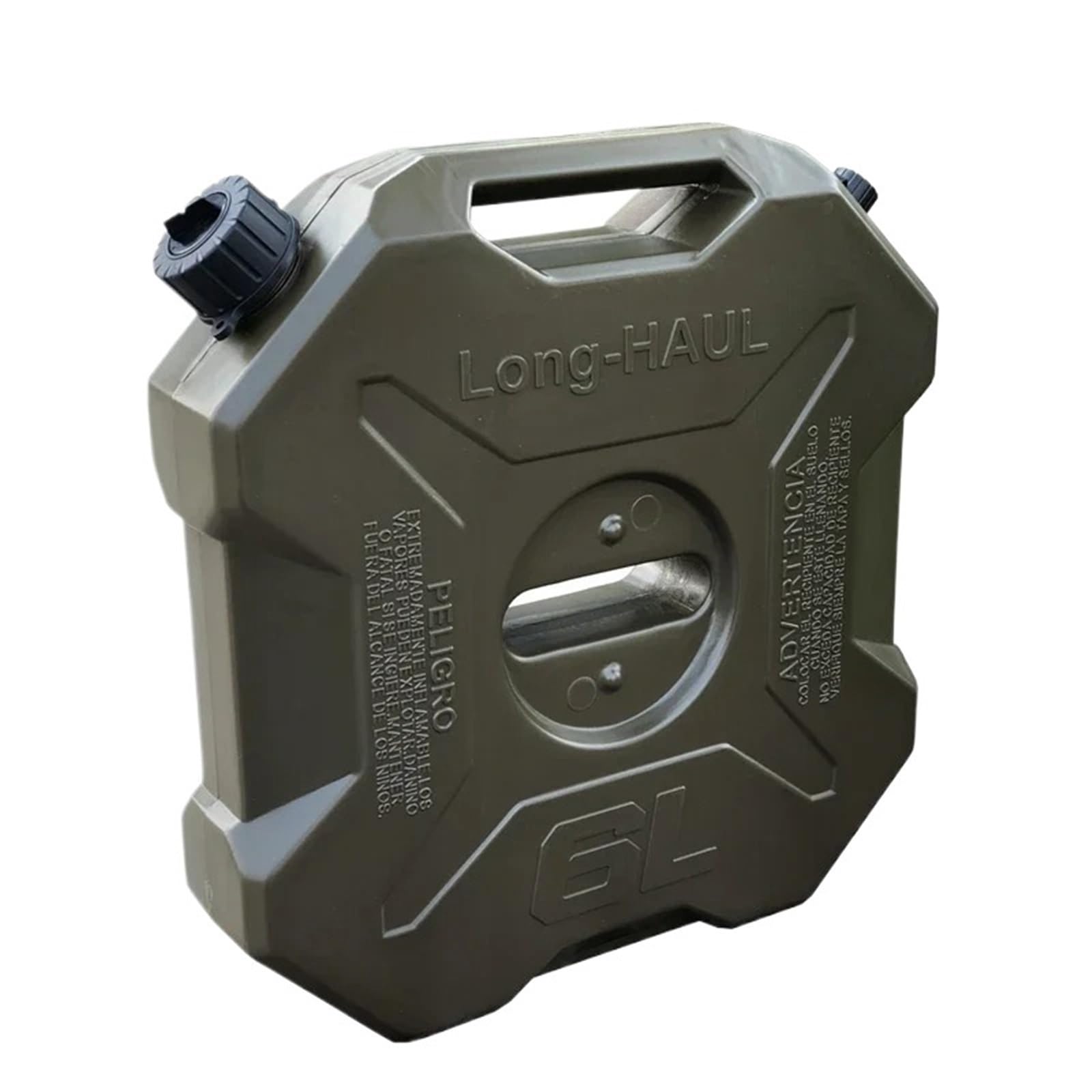 kanister na benzynę 6L litrów Czarny Czerwony Zielony Pojemnik Zbiornik na Paliwo(6L Green No Lock)