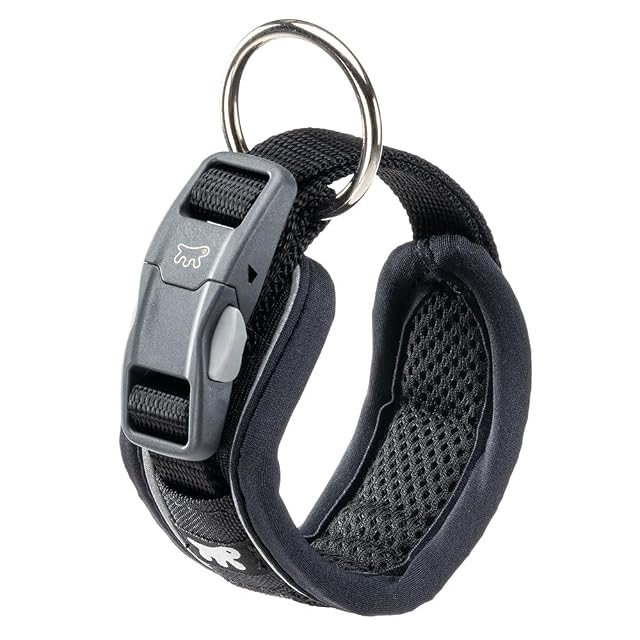 Ferplast Collar Perro Genius C15/35, Reflectante, Transpirable, Ajustable