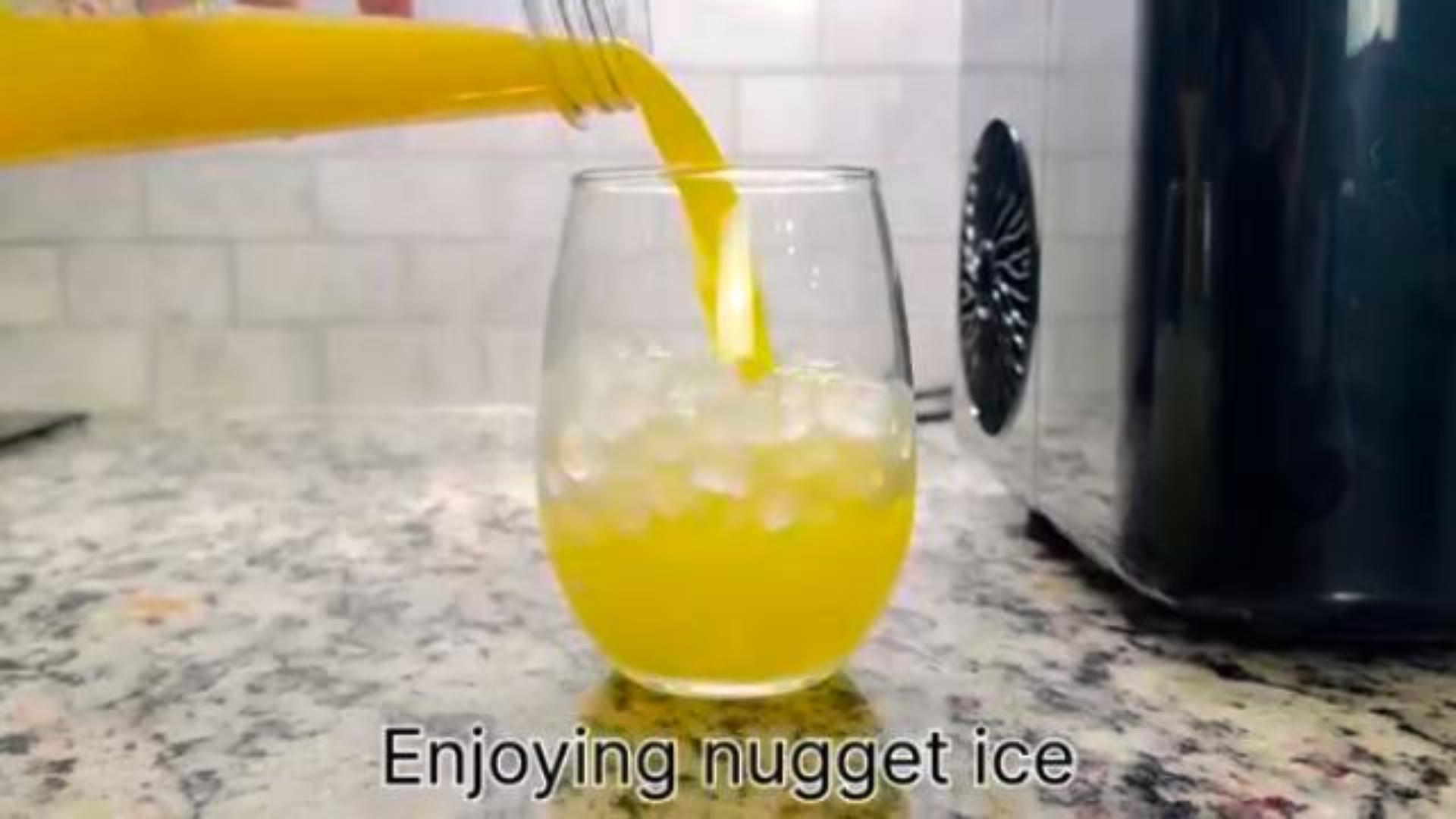 Image of Electactic Countertop Ice Cube Maker Machine with External Water Tank,16Pcs /5Mins,34Lbs /Day,2 Ways to Add Water,Portable Compact Small Ice Maker with Self-Cleaning,Perfect for Home /Kitchen /Camping /RV