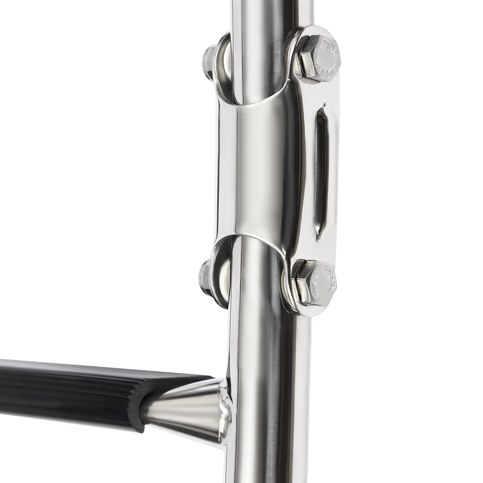 Scala da bagno a 3 livelli, in acciaio inox, pieghevole, con pedale antiscivolo, per piscina, barca, piscina, yacht, motoscafo, fino a 350 lbs