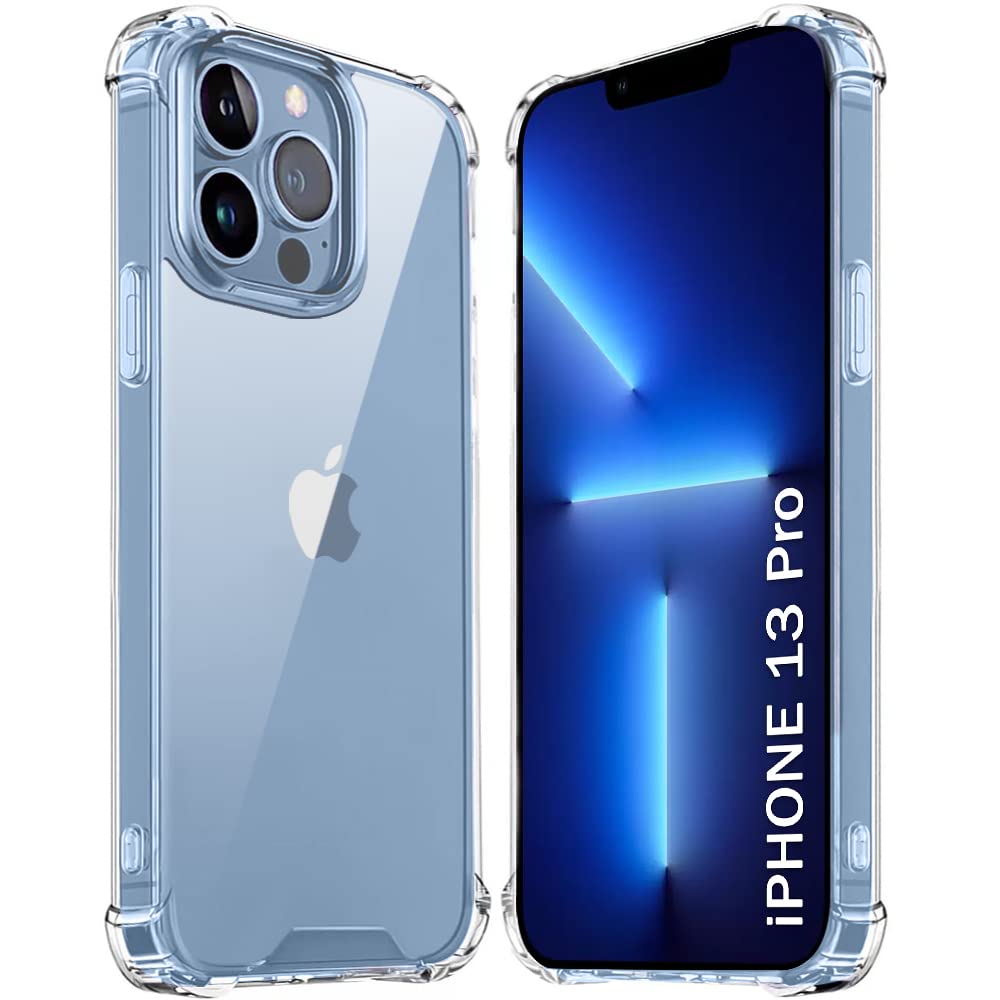 TheGiftKart Ultra-Hybrid Crystal Clear Back Cover Case for iPhone 13 PRO | Camera & Screen Protection Bumps | Shockproof Design | Hard Back Cover Case for iPhone 13 Pro (Silicone | Transparent Bumper) (B0BSZZ4N57) Amazon Price History, Amazon Price Tracker