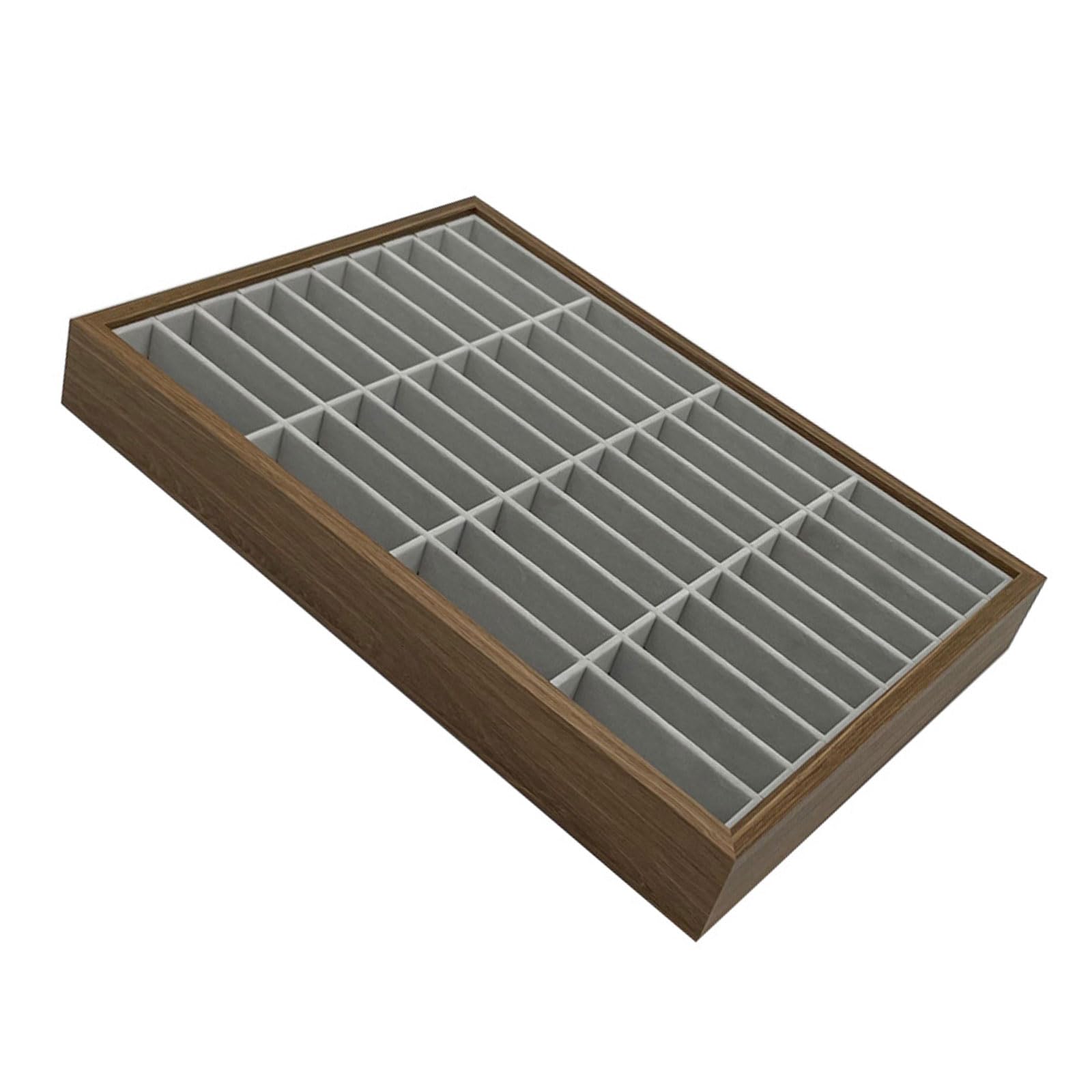 Msioytog Premium 40 Slot Wood Jewelry Presentation Tray Necklace Display Board Suitable for and Individual Collection Jewelry Display Stand
