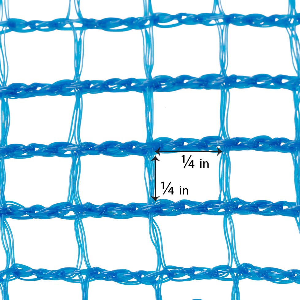 Image of Safety Netting 4'x150' 1 /4 inch Blue, Fire Retardant Debris Fence