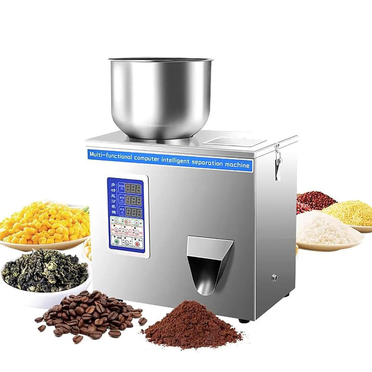 Eiwitany Automatic Powder Filling Machine for Spices & Powders | Accurate Weighing & Packaging for Tea, Seeds, Grains |Bottle & Bag Filler