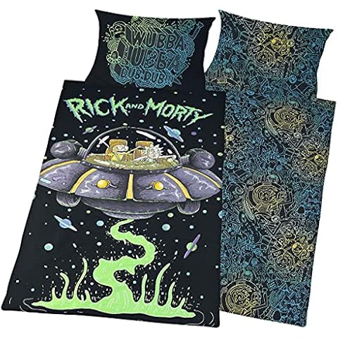 Rick and Morty UFO Duvet Set, Multi-Colour Cover