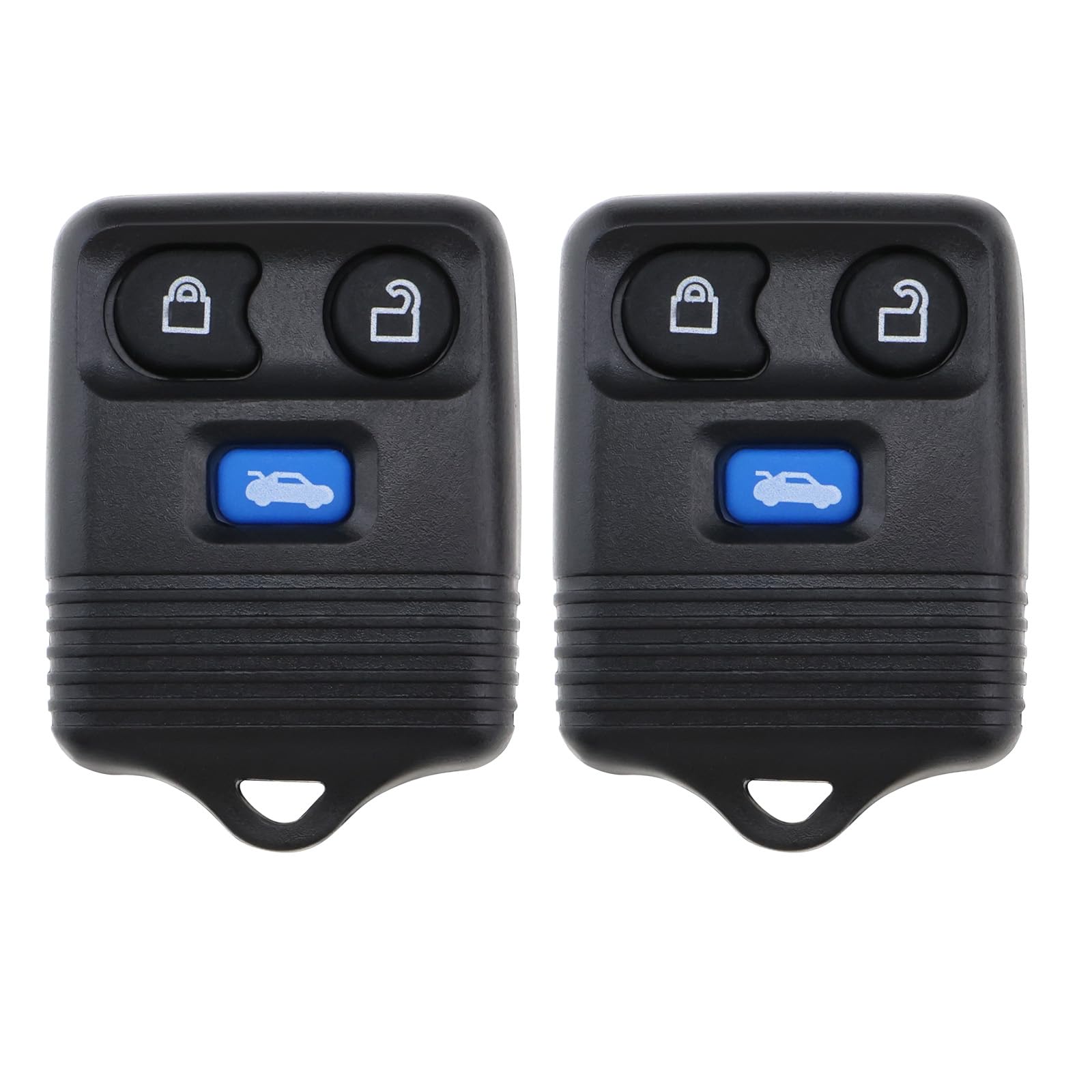 EMSea Pilot zdalnego sterowania kluczyk samochodowy 433 MHz, 3 przyciski, kompatybilny z Ford Transit MK6 2000-2006 i Connect Van 2002-2007, Maverick, czarny, 2 szt