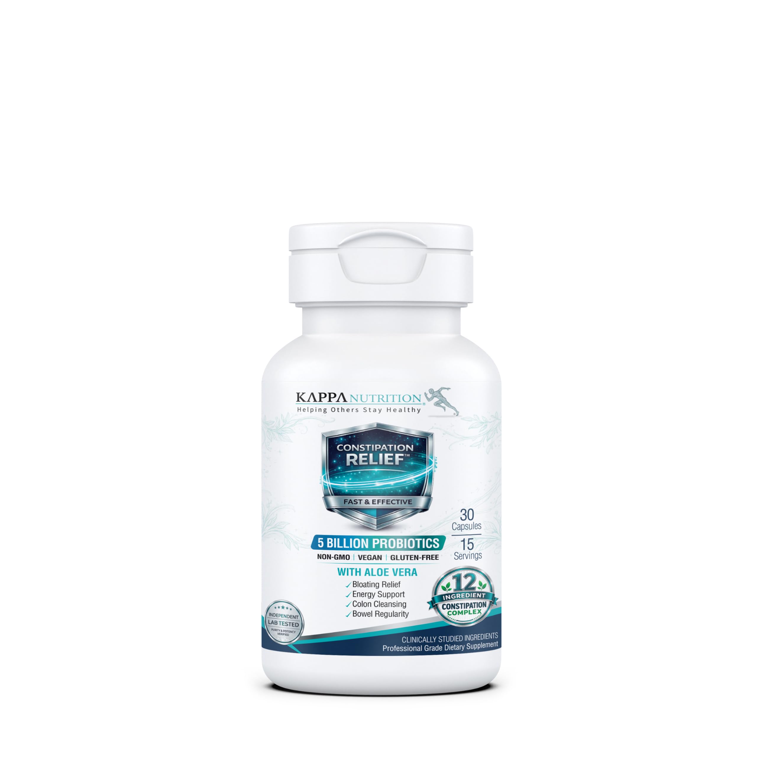 KAPPA NUTRITION Suplemento de fibras, ervas e probióticos em cápsulas – 30 cápsulas