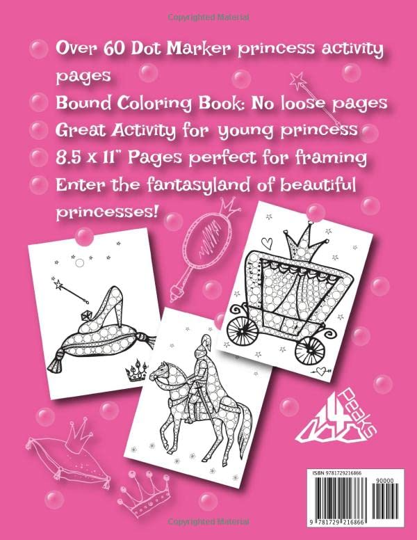 Paint by Dots: Pointillism for Kids: Dot this Princess Coloring Book with dotting tools, paint pens, mini dot markers, pens or markers! image 2
