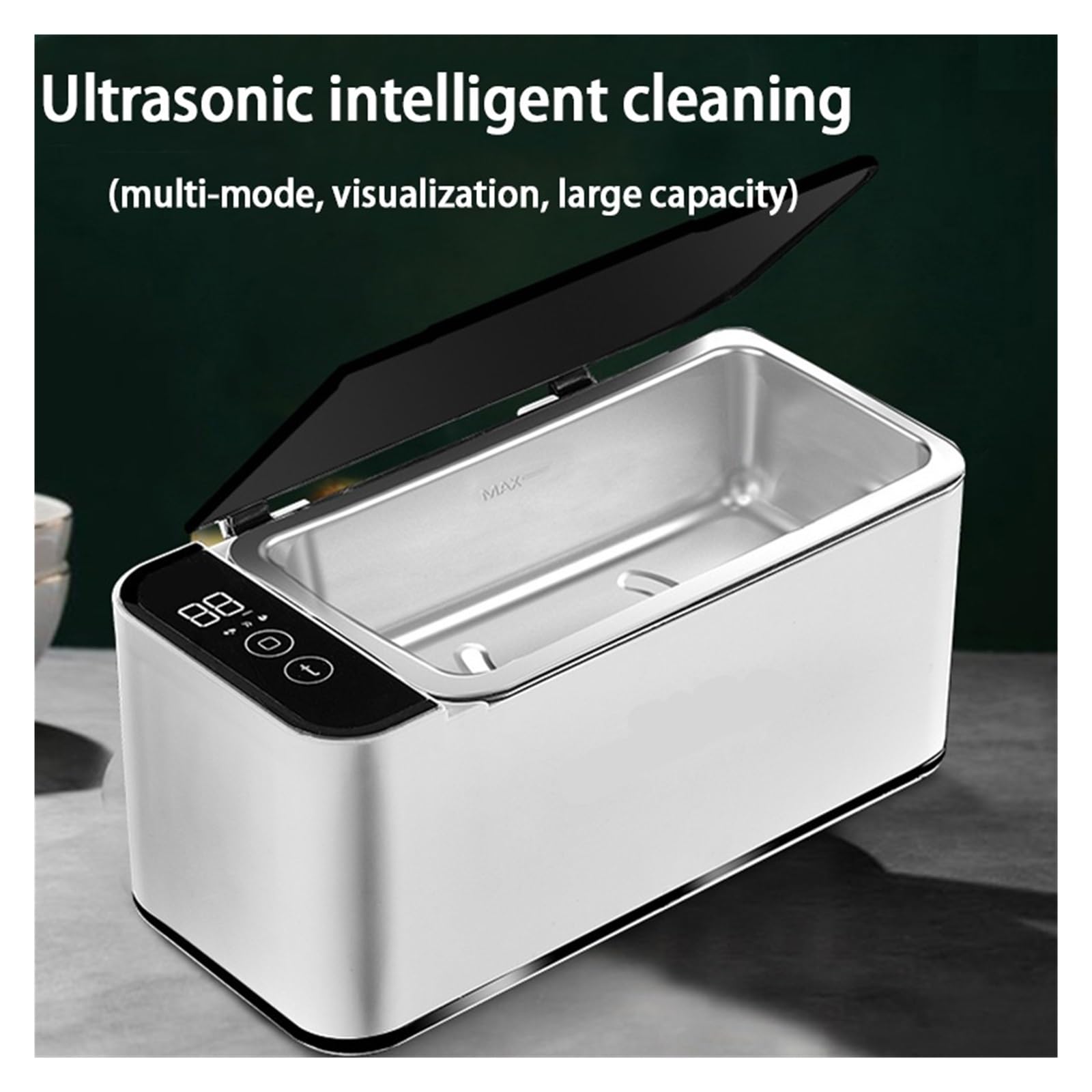Pulitore ad ultrasuoni 35W Pulitore ad ultrasuoni for Occhiali e Gioielli 500ML Macchina for la Pulizia ad ultrasuoni Bagno di Lavaggio ad ultrasuoni for Occhiali